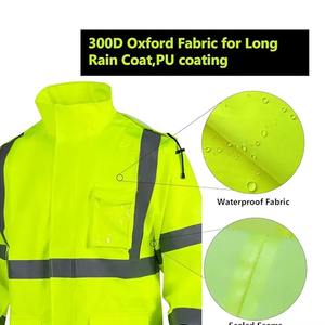 Chaqueta Impermeable de Alta Visibilidad ANSI Clase 2 para Hombre, con LED Intermitente, Logotipo Personalizable, Ropa de Trabajo - Product Image 2