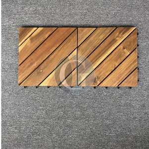 Viet Wood 300x300mm Modern Waterproof Anti-Slip Eco-Friendly Click <b>Interlocking</b> Square Outdoor Decking <b>Tiles</b> Matt Finish - Product Image 5