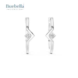 Pendientes de diamantes redondos en forma de V de Plata de Ley 925 personalizados de alta calidad para mujer, joyería de moda - Product Image 6