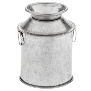 Jarrón de hojalata para suelo de mesa antiguo rústico, centros de mesa de granja de Metal galvanizado, jarra de lata de leche para jardín doméstico - Product Image 2