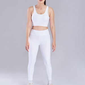 Conjunto de Yoga para Mujer Más Vendido - Diseño Sólido de Alta Calidad, 2 Piezas, Spandex/Poliéster Transpirable, Cintura Alta para Adultos, Venta al Por Mayor - Product Image 4
