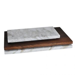 Plateau de service en bois et marbre Craft Valley, nouveau design, durable, couleur et taille personnalisables, élégant pour les fruits, les desserts, les collations et les boissons - Product Image 6