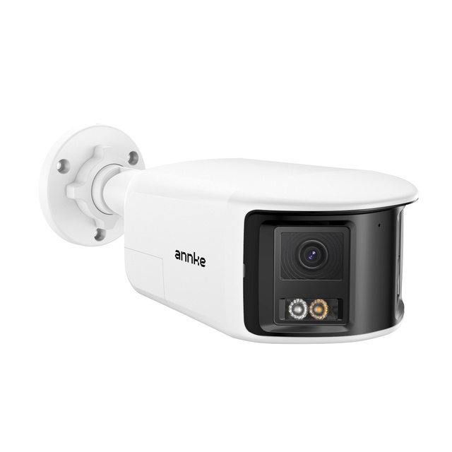 ANNKE FCD800 4K 8MP Dual Lens 180 Degree Panoramic Bullet AI PoE IP Camera Two Way Audio Smart Hybrid Light IP67 Network Camera