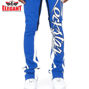 Dans une couleur bleue unie de la plus haute qualité Faites vos propres vêtements d'extérieur respirants pour hommes Survêtements évasés par des sports élégants - Product Image 5