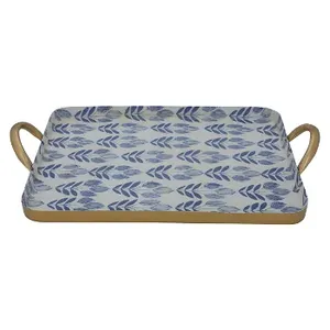 Bandeja de servicio de madera de lujo con asas de la mejor calidad para cocina o desayuno en la tienda a precio de descuento - Product Image 3