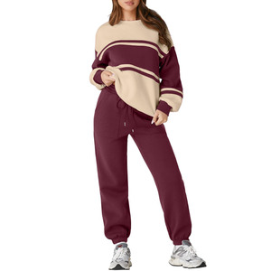 Vêtements de sport vêtements de sport 2 pièces ensemble femmes hiver à la mode 2025 femmes vêtements décontractés à manches longues haut court et pantalon ensemble pour les femmes - Product Image 1