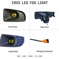 Vente en gros de phares antibrouillard LED Golden Eye 30W 9-30V 3000K 8122160042 pour Toyota Land Cruiser LC100 Prado
