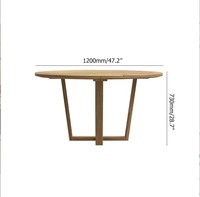 Ensemble de salle à manger d'extérieur moderne et durable avec structure en teck, chaise en corde, table de jardin et de cour pour usage hôtelier