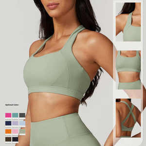 บราเล่นกีฬาแห้งเร็วระบายอากาศได้ดีสำหรับผู้ใหญ่บราเล่นโยคะเล่นฟิตเนสสีหลังสวมใส่สบาย - Product Image 3