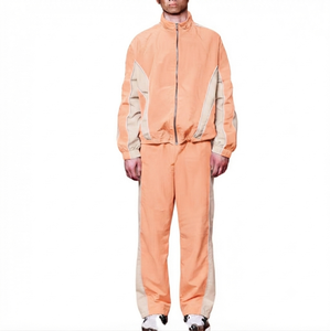 High Quality Custom Men's Solid Autumn Gym Jogger Flare Tracksuit Regular Fit Drawstring Hooded Collar Vintage Heavyweight - Product Image 4