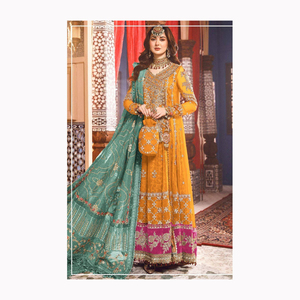 Ropa india y pakistaní Gharara diseños Punjabi Girl Sexy hermoso Salwar traje cuello diseños Sarara mujer vestido al por mayor - Product Image 1