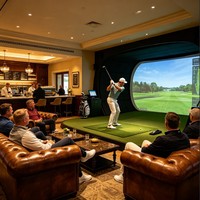 Simulateur de golf interactif intelligent à écran de projection pour centre de divertissement, en acier inoxydable, le plus vendu