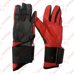 Guantes de bateo de béisbol de puño corto de cuero de vaca ajustable gran oferta guantes deportivos de bateo de softbol hechos a medida - Product Image 4