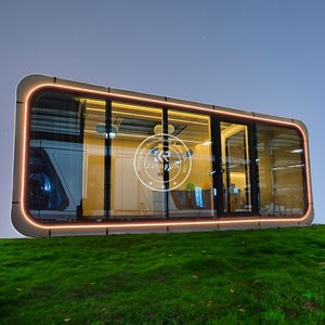 Chambres d'hôtel préfabriquées 2025, mini-maisons portables, capsules de cabines, espace de camping de luxe, capsule spatiale - Product Image 1