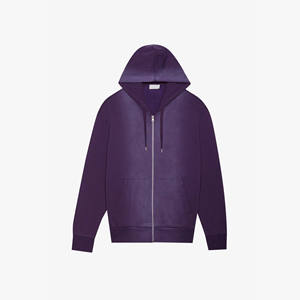Unisex Full Zip Hoodie Cotton French <b>Terry</b> Acid Wash Vintage Style Custom Zipper Sweatshirt Blank Streetwear <b>Bulk</b> Wholesale OEM - Product Image 4