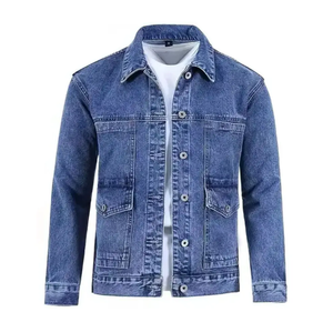 Chaqueta vaquera para hombre para otoño Chaqueta vaquera ajustada Logotipo personalizado Diseño elegante - Product Image 5