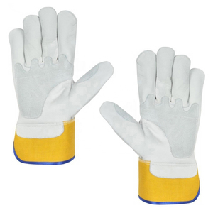 Gants de gréement robustes avec conception de patch à double paume Gants de travail industriel avec gants en cuir de paume en cuir extra épais - Product Image 6