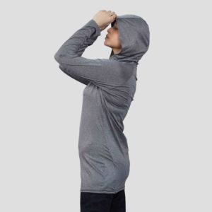 Sweat à capuche décontracté pour femme en tricot uni 100% fibre de bambou, fermeture éclair intégrale, imperméable, respirant, écologique, streetwear, imprimé sur le devant - Product Image 5
