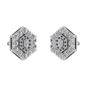 ต่างหูเพชรแพลตตินัม I1ต่างหูเพชรธรรมชาติที่กำหนดเองได้ต่างหูแพลตตินัมแบบปรับได้ต่างหูเสน่ห์ OEM OEM - Product Image 3