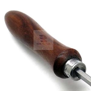 Instrument en acier vétérinaire couteau à sabot de cheval manche en bois en acier inoxydable couteau à sabot - Product Image 5