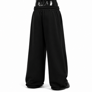Pantalones Deportivos Anchos para Hombre, Estampado de Llamas, Corte Holgado, Cintura Elástica, Estilo Casual Urbano - Product Image 2
