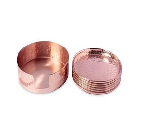 Vente en gros 100% sous-verres en cuivre faits à la main de haute qualité tapis en métal taille personnalisée pour thé café parties - Product Image 6