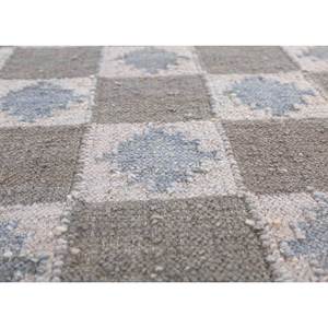 Alhambra Geometric Wool <b>Rugs</b> in Grey & Black Flat Weaves for Home Hallway Rectangle Striped-ADWL-13240 for Bedroom Living Room - Product Image 3