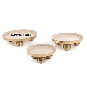 ชุดถาดช็อกโกแลตตกแต่งด้วยโลหะสามชิ้นถาดช็อกโกแลตทรงกลมออกแบบได้ตามต้องการ - Product Image 2