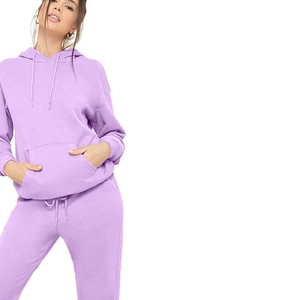Ensemble de survêtement sportif décontracté à capuche respirant pour femmes, imprimé, manches longues, haut et pantalon pour l'entraînement/la salle de sport - Product Image 2