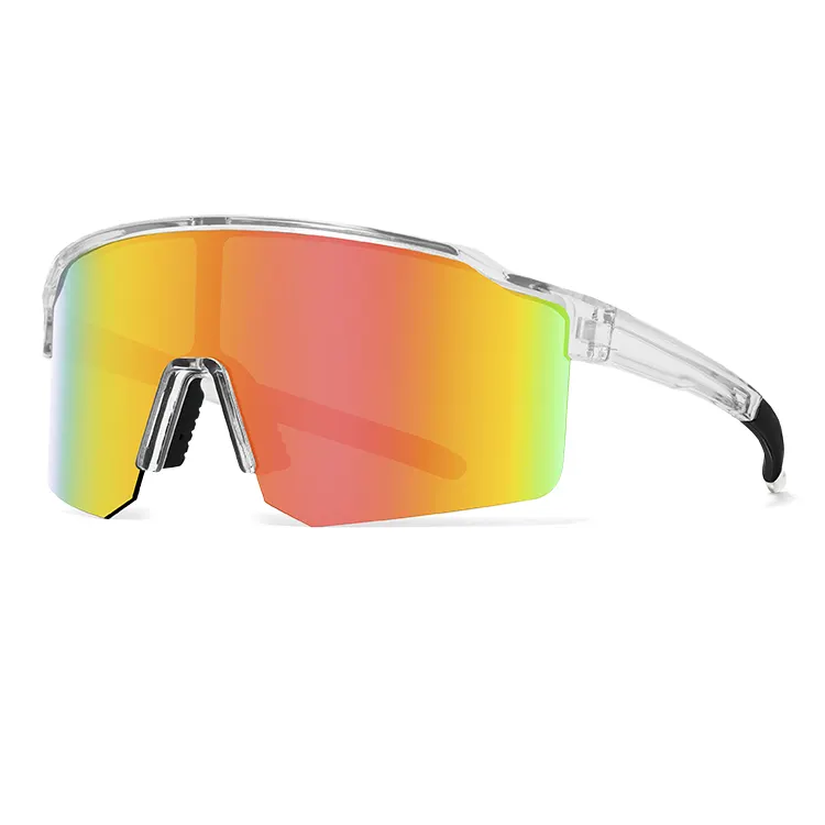 Tùy chỉnh đầy đủ màu xanh đi xe đạp Kính jh162 CE UV400 không có vành occhiali da duy nhất biểu tượng tùy chỉnh kính mát thể thao cho nam giới phụ nữ