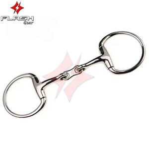 Haute qualité cheval caoutchouc ovale lien Eggbutt Snaffle Bit culottes en acier inoxydable Western hollandais Gag Bit allemand argent cheval - Product Image 2