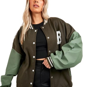 2025 nuevo logotipo personalizado gran oferta de alta calidad a prueba de viento cuerpo de lana mujeres Varsity chaqueta para invierno 2025 chaquetas Varsity para mujeres - Product Image 3