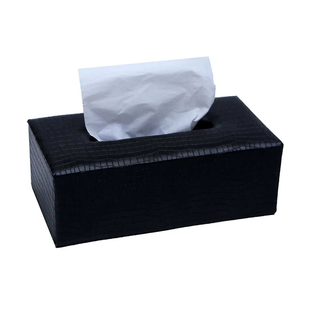 customized office leather tissue box pu leather tissue box holder leather tissue box for Home Office