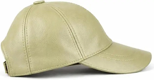 Gorra de Béisbol de Cuero Genuino Negra Unisex para Adultos, Ajuste Clásico, Talla Única, Color Sólido - Product Image 2