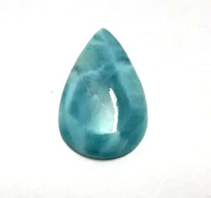 1 unidad de Larimar Natural 30x19mm pera cabujón 19,19 Cts Iroc ventas alta calidad genuina piedra preciosa suelta al por mayor US $8,77 - Product Image 1