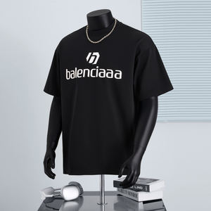 Kaos Pria Oversize 300gsm 100% Katun dengan Sablon Huruf 3D Silikon, Model Drop Shoulder, untuk Olahraga dan Santai - Product Image 1