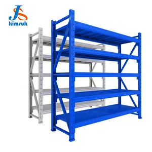 Adjustable Flexible 4 layers Selective Shelving Steel Warehouse Pallet Rack Long Span Bolted Racking