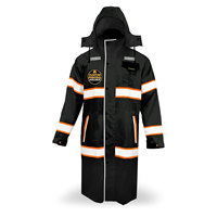 Chubasquero largo de poliéster con logotipo personalizado para hombre, traje de lluvia de fútbol impermeable con características fluorescentes