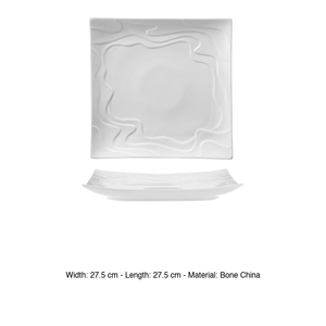 Assiette ondulée M1934 Quadro en porcelaine fine, 27,5 x 27,5 cm, pour la restauration, l'hôtellerie et la vente en gros de vaisselle - Product Image 3