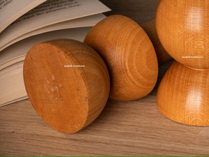 Eco-Friendly Handmade Round Wood <b>Candlestick</b> Holder Stand for Home Christmas Decor - Product Image 3