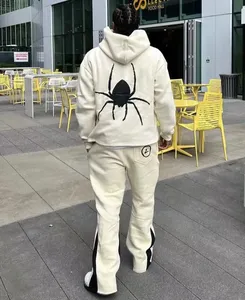 ชุดวอร์มกางเกงผ้า100% มีฮู้ดสำหรับวิ่งชุดวอร์มและหมวกสำหรับผู้ชายชุดมีฮู้ดแบบผ้าดิบมีฮู้ดชุดเซ็ตกางเกงขายาวมีฮู้ด - Product Image 3