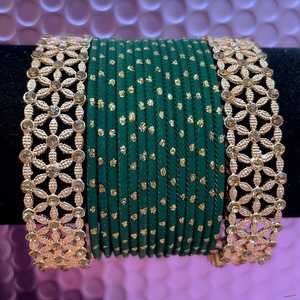Wholesale Indian Style Churiya <b>Bangle</b> Set Wedding Latest Design Women's Jewelry Handmade Bridal <b>Bangles</b> Silver Plated Geometric - Product Image 4