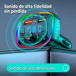 Trasmettitore FM Bluetooth 5.0 per Auto con Display LED RGB, Vivavoce e Funzione di Ricarica Telefono con Audio Stereo - Product Image 5