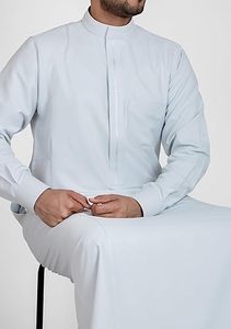 Nouveauté Dubaï Koweït pour Thobes Été Moderne 2025 Thobe Islamique Brodé Jubbah Hommes Services OEM Prière Thobe Respirant - Product Image 4