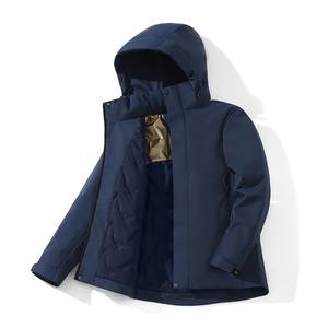Veste d'hiver chaude à capuche personnalisée, veste de neige pour femme coupe-vent lourde, fabricant de vestes softshell à fermeture éclair en gros - Product Image 4