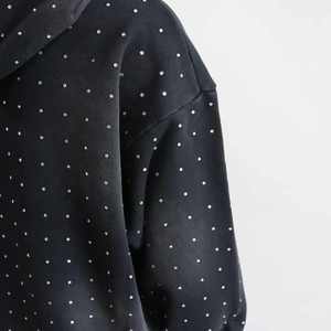 Sweat-shirt streetwear personnalisé 2025 en molleton français avec imprimé étoile en strass, vêtements d'hiver, tissu tissé 100% coton, coupe-vent - Product Image 4
