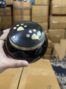 Venta al por mayor Funeral Latón Metal Mini Peltre Golden Odyssey Paw Pet Cremación Urnas para cenizas de mascotas - Product Image 5