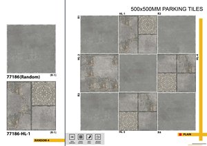Azulejos de estacionamiento de porcelana 40x40cm Área exterior 400x400mm Azulejo de pavimentación Pisos exteriores Azulejos de porcelana Estacionamiento de porcelana - Product Image 3