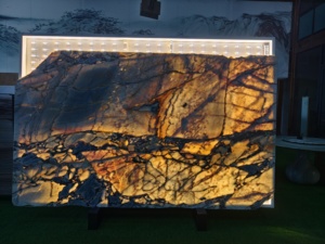 Mármol Blanco Elefante Retroiluminado, Mármol Ocean Storm con Diseño de Libro, Losa de Piedra para Isla de Cocina, Mármol Blanco Calacatta <span class=keywords><strong>Viola</strong></span> de China - Product Image 3