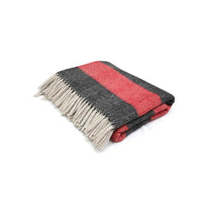 ผ้าห่มทอลายก้างปลาสีแดงและสีฟ้า - Product Image 4